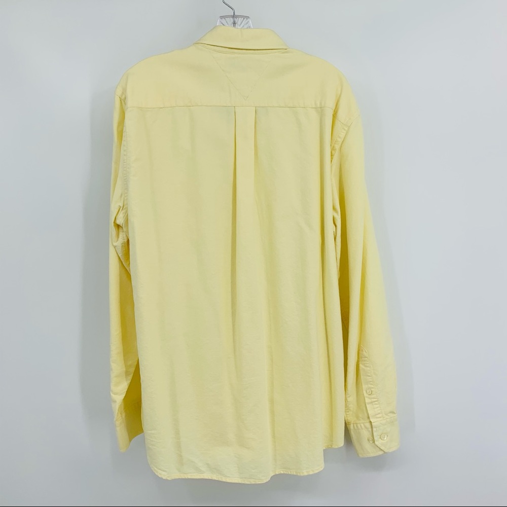 Tommy Hilfiger Oxford Button Down Yellow Shirt Size XL - Picture 6 of 9
